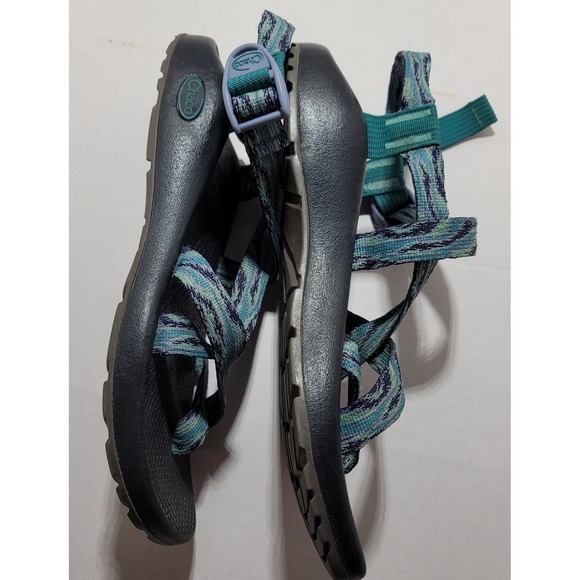 Chaco Z Cloud 2 Women's Size 10 Trail Hiking Water Sandals Blue Green Waves - Picture 5 of 11